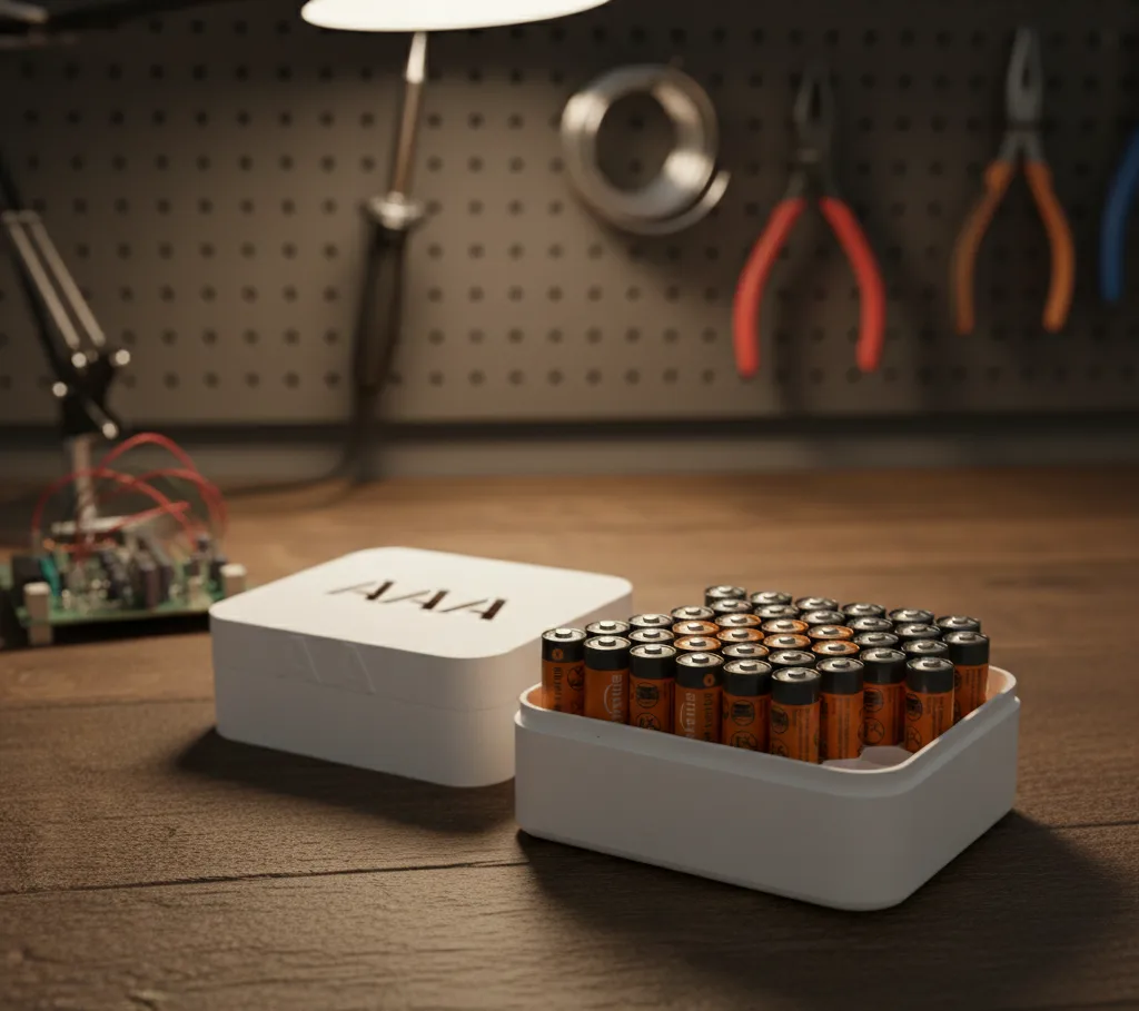Cenikli AAA Pil Saklama Kutusu | 27'li ve 52'li Pil Organizer