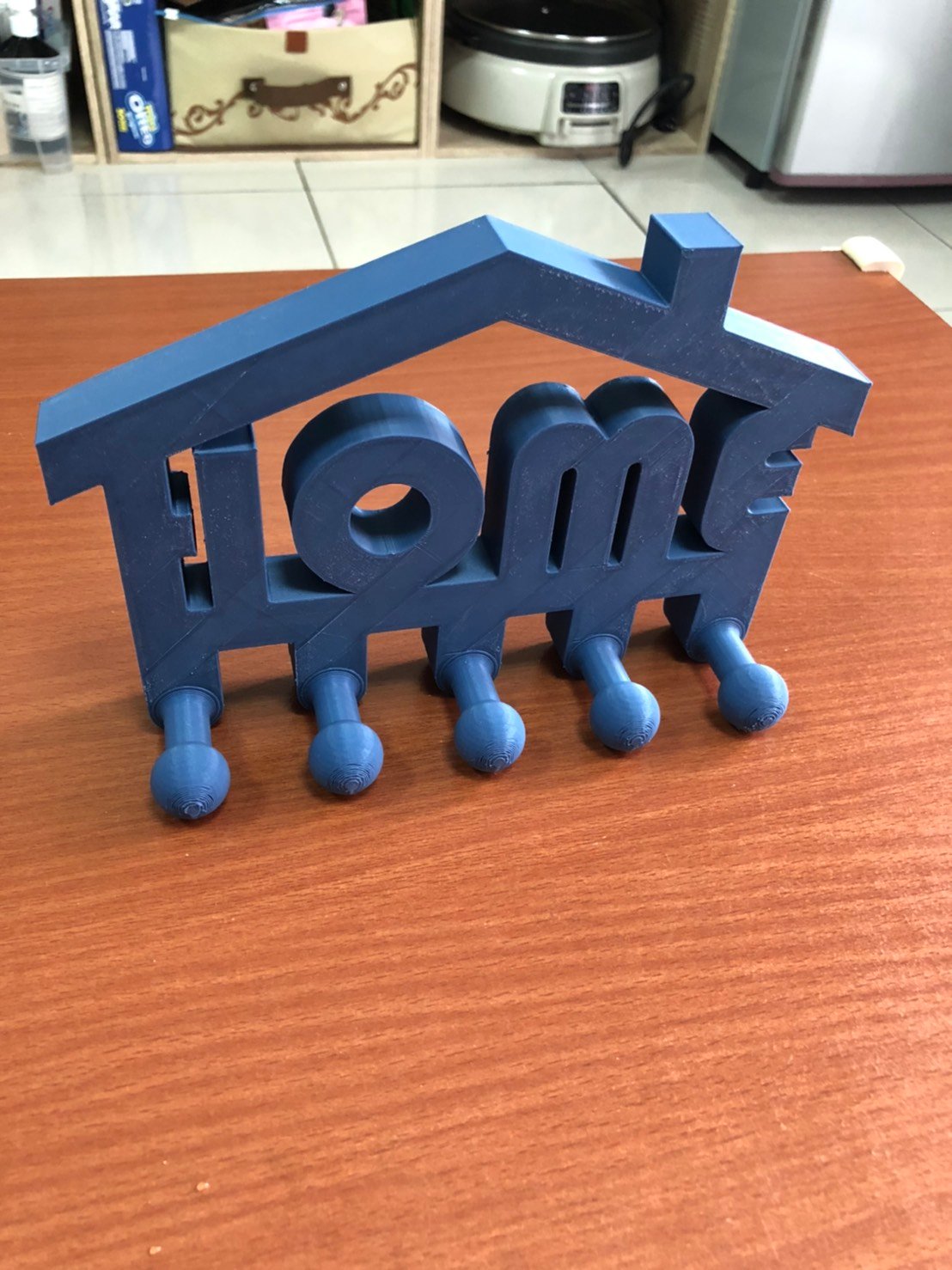 Cenikli Home Temalı 5 Askılı Duvar Tipi Anahtarlık Askısı