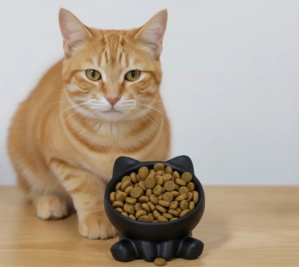 Cenikli Kedi Figürlü Mama Kabı | Ergonomik ve Dekoratif Kedi Mama Tabağı