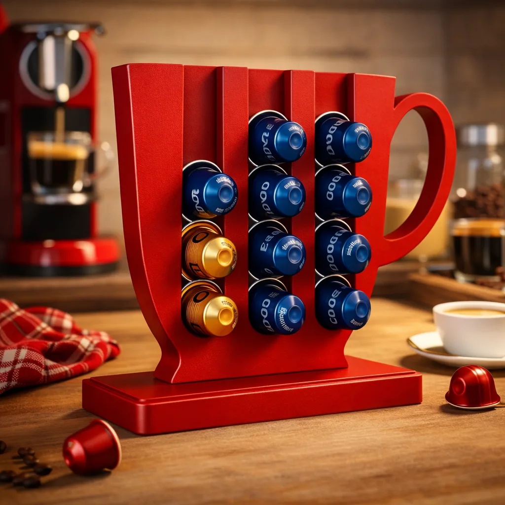 Cenikli Kupa Tasarımlı Kahve Kapsül Standı | Nespresso Kapsül Organizer
