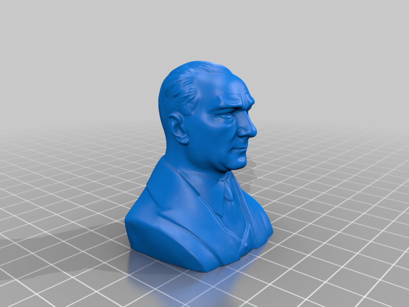 Cenikli Ulu Önder Mustafa Kemal Atatürk Büstü – Dekoratif 3D Baskı Atatürk Heykeli