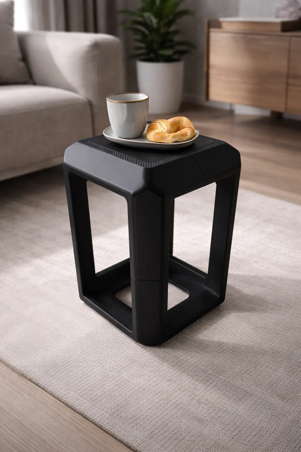 Cenikli Modern Yan Sehpa | Minimalist Dekoratif Yan Masa
