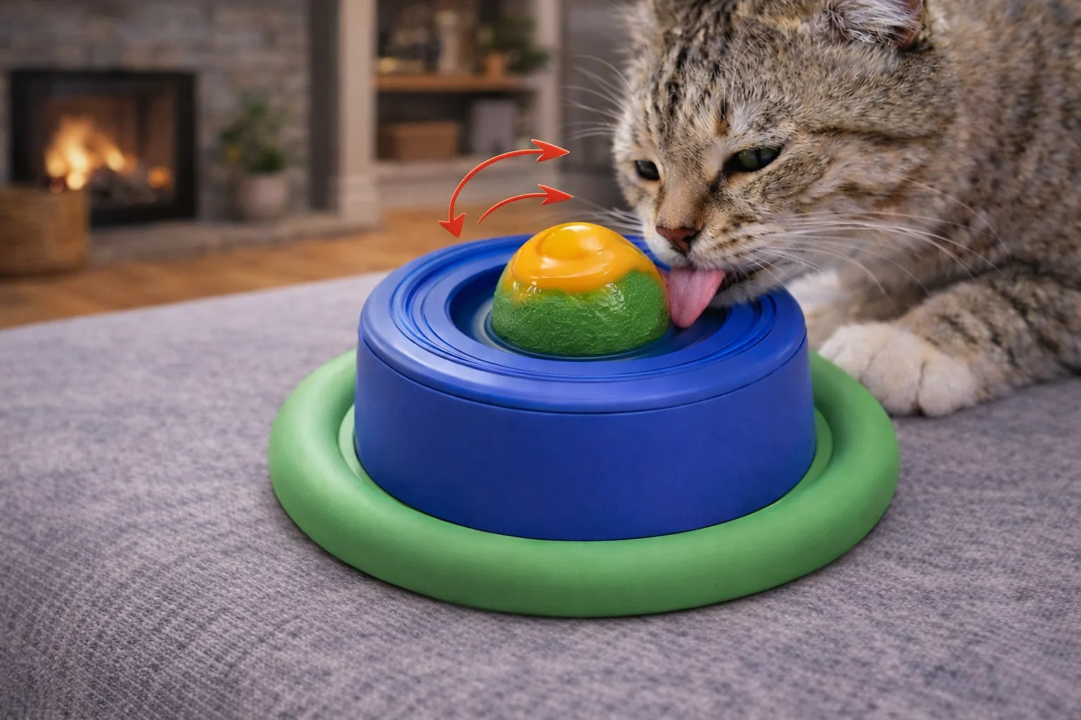 Cenikli Kedi Sıvı Ödül Maması Oyuncağı | Kontrollü Yalama ve Ödül Dispenseri