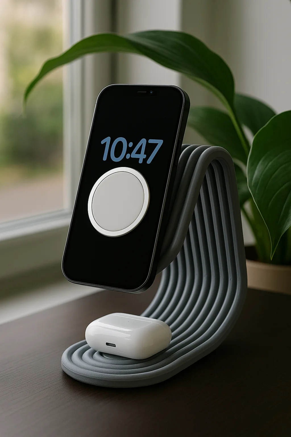 Cenikli MagSafe 2’li Şarj Standı | iPhone & AirPods Kablosuz Şarj Standı