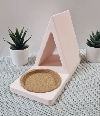 Cenikli Üçgen Kitap Tutucu & Bardak Altlığı