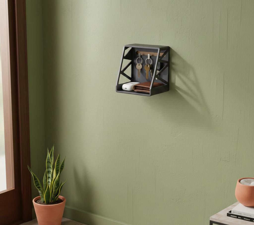 Cenikli Duvara Monte Anahtarlık & Çok Amaçlı Organizer Raf