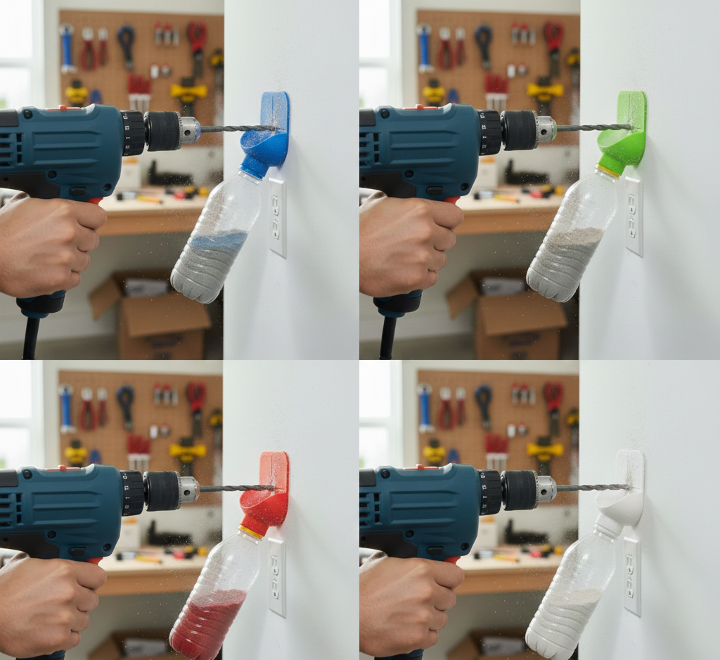 Cenikli Matkap Toz Tutucu Şişe Aparatı