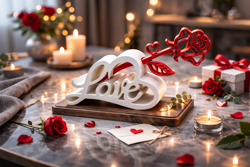 Cenikli Romantik Love Gül Masaüstü Dekor