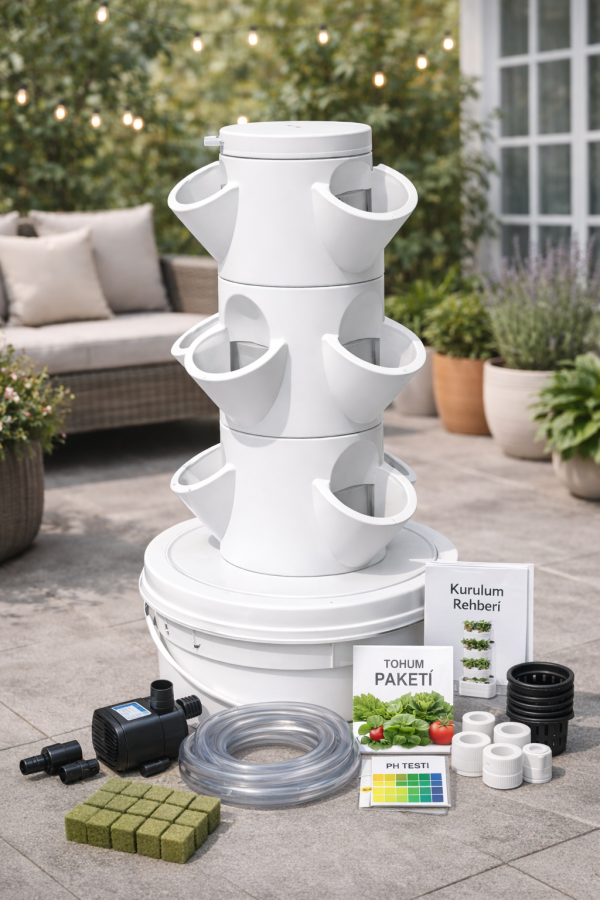 Cenikli Hidroponik Dikey Bahçe Sistemi
